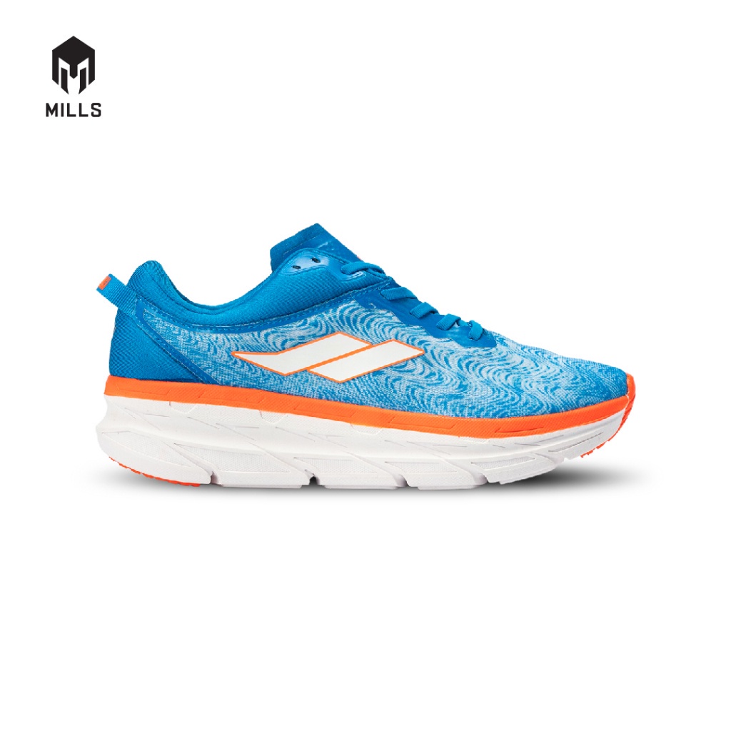 Mills Sepatu Lari Running Shoes Enermax Flasma Blue / Bright. Orange / White 9102301