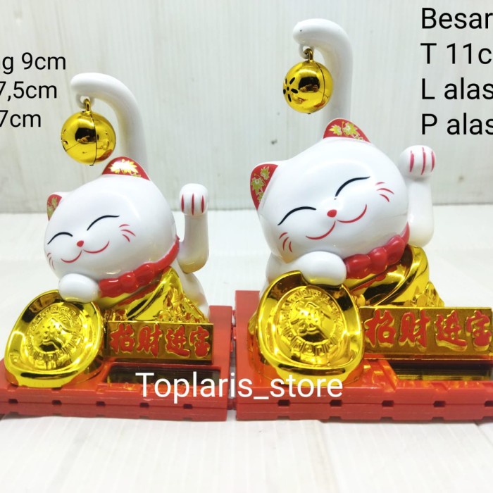 GEMESH- Kucing Hoki Rejeki Maneko Neki Tangan Bergerak Kasir Kucing - KODE EKOR KECIL