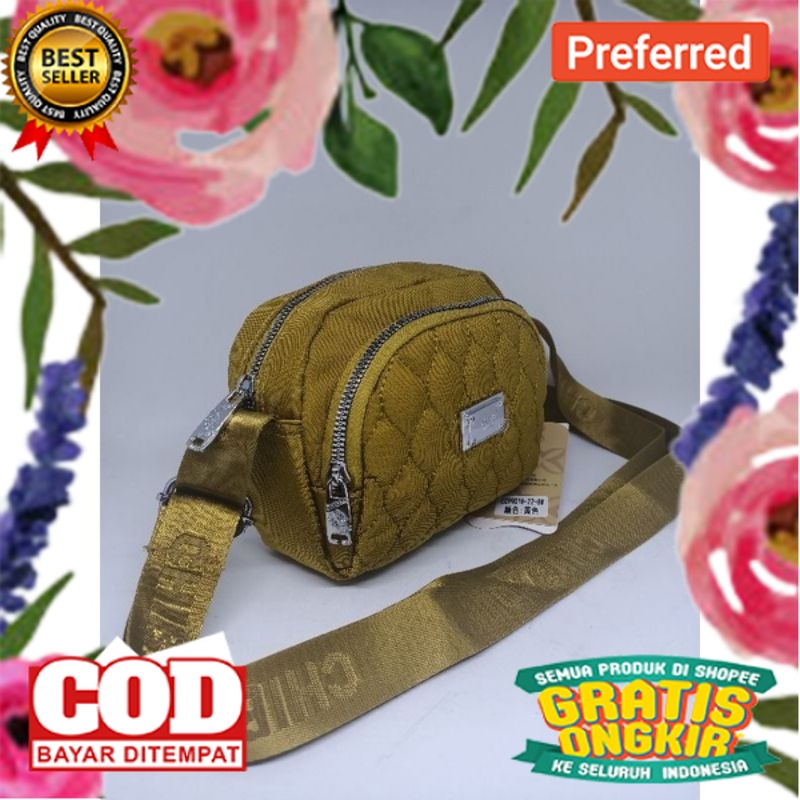 TAS SELEMPANG CHIBAO KANVAS ORIGINAL 99018-22-30#// TAS SLEMPANG . TAS WANITA / TAS KANTOR / TAS IMP