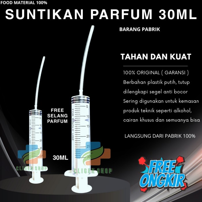 SUNTIKAN 30ML FOOD QUALITY FREE SELANG / SUNTIKAN PARFUM / MINYAK DLL
