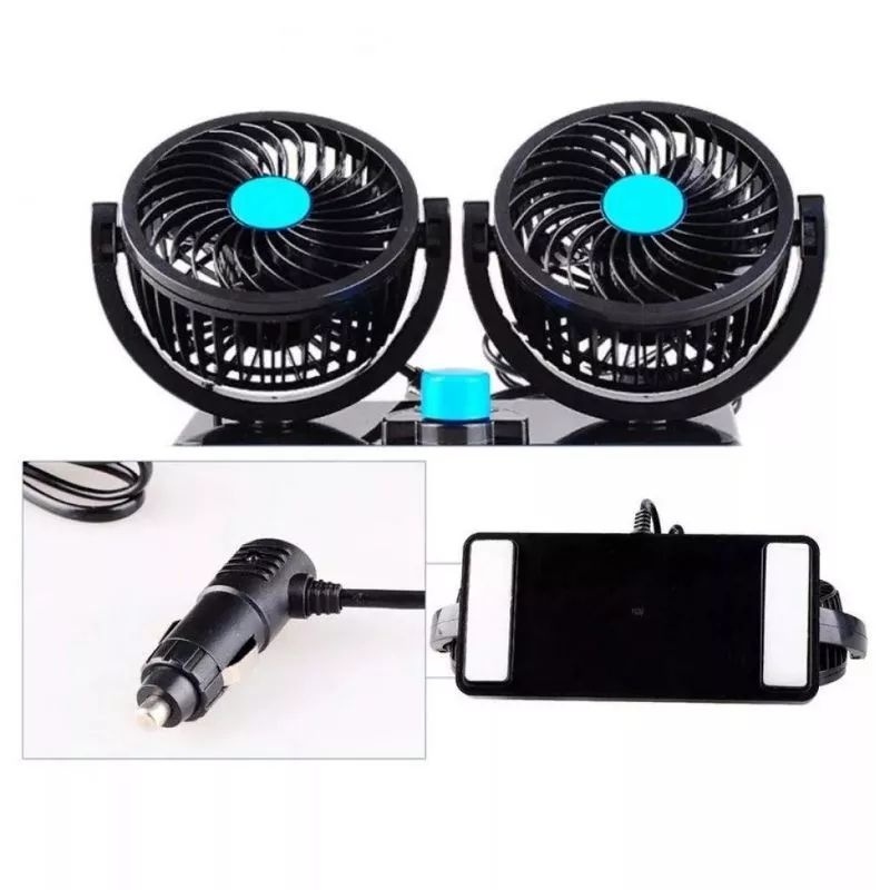 Bisa Cod Kipas Angin Mobil 12 Volt Kipas Mini Truk Double Fan Blower Usb Car Cooling Termurah