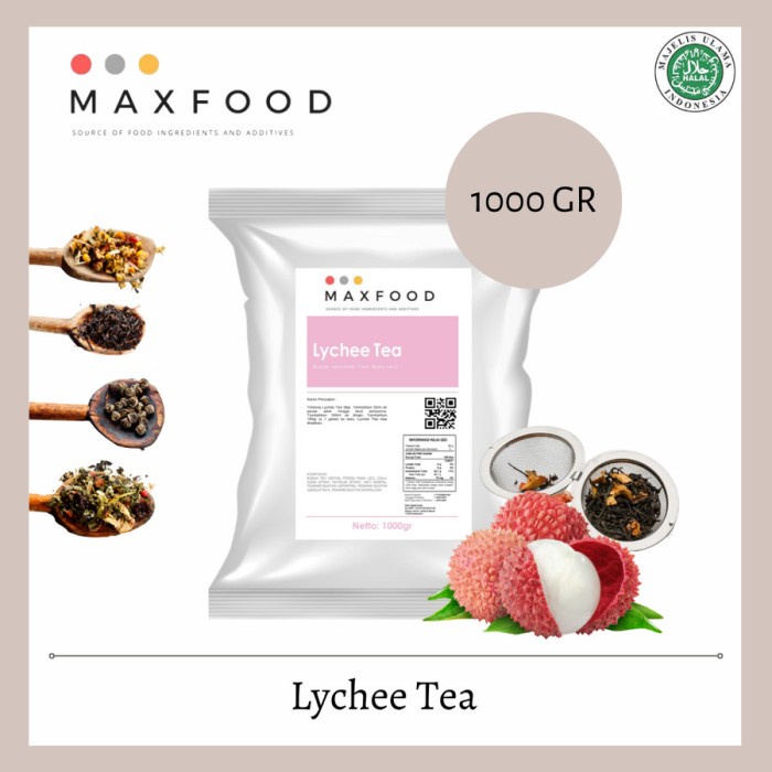 

[Big Sale] 1 Kg Lemon Tea/Premiks Teh/Premix Fruit Tea Powder Drink/Bubuk Minuman - Lychee