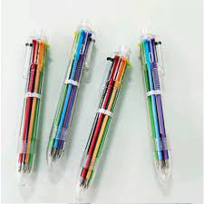 

BOP PULPEN 6 WARNA ISI TINTA 6IN1 PENA 0.5MM / BALLPOINT PERLENGKAPAN MENULIS MULTICOLOR PEN CASE TRANSPARAN MIX COLOUR