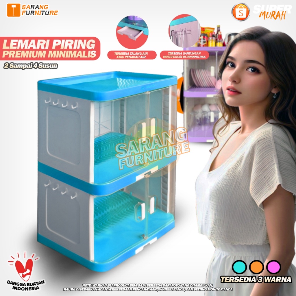 Rak Piring Dapur Tempat Sendok Perlengkapan Dapur Rak Dapur - Lemari Piring Fawsline