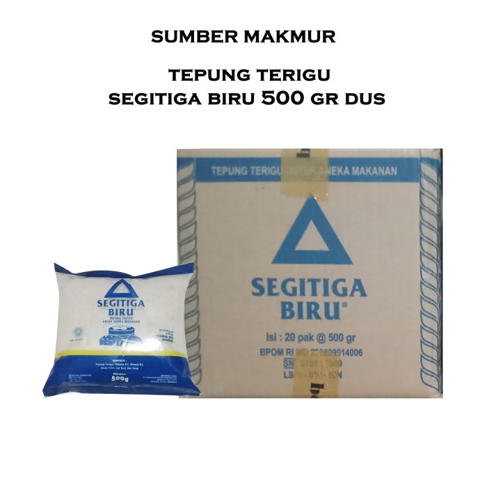 

[Big Sale] TEPUNG TERIGU SEGITIGA 500 GR KEMASAN DUS - Gojek/Grab