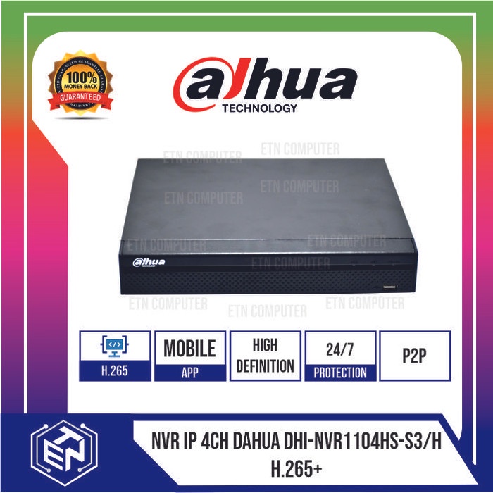 DAHUA NVR 1104HS-S3/H 1108HS-S3/H CCTV IP SERIES 1080P RESMI