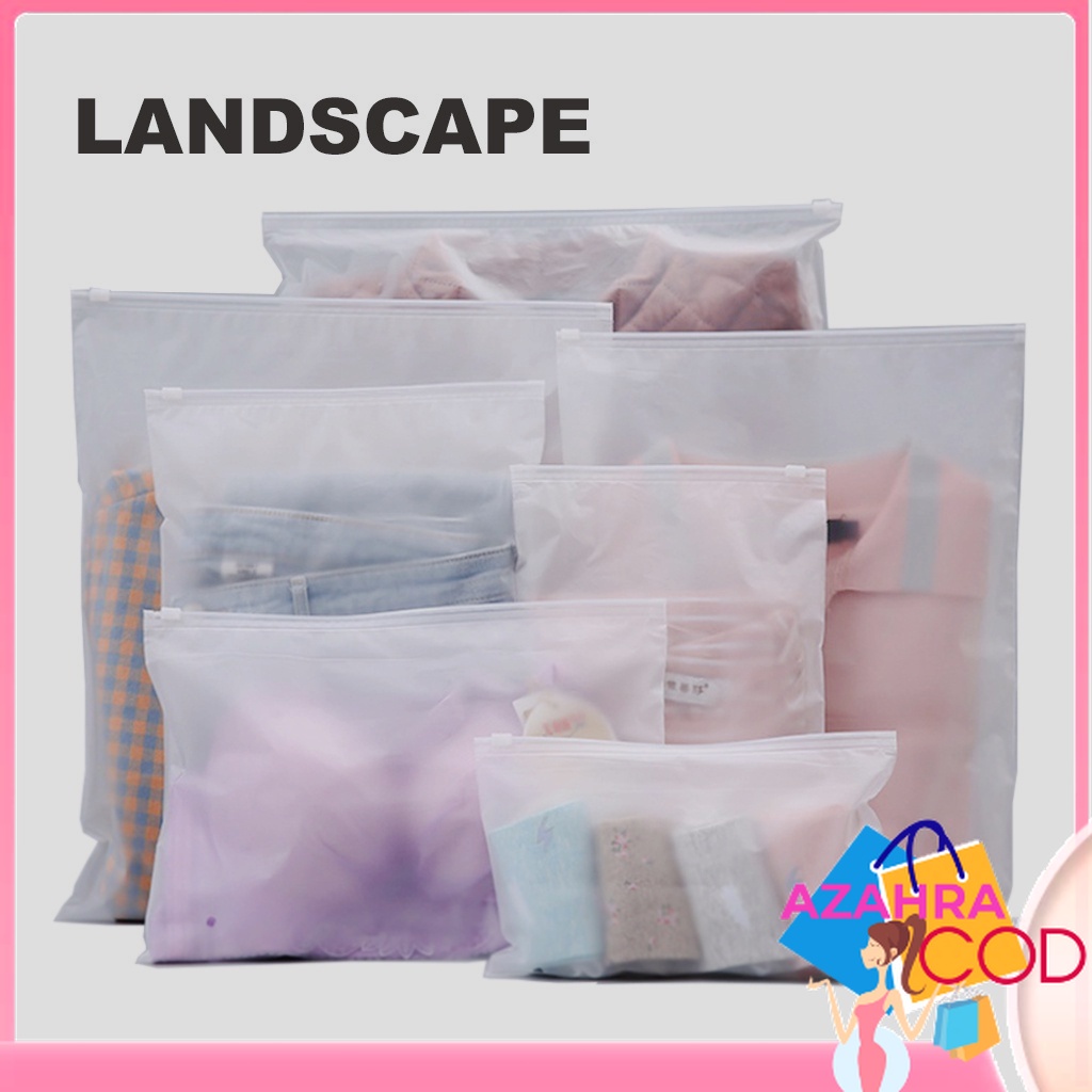 AZAHRA Zipper bag landscape/zipper storage bag landscape /travel pouch serbaguna