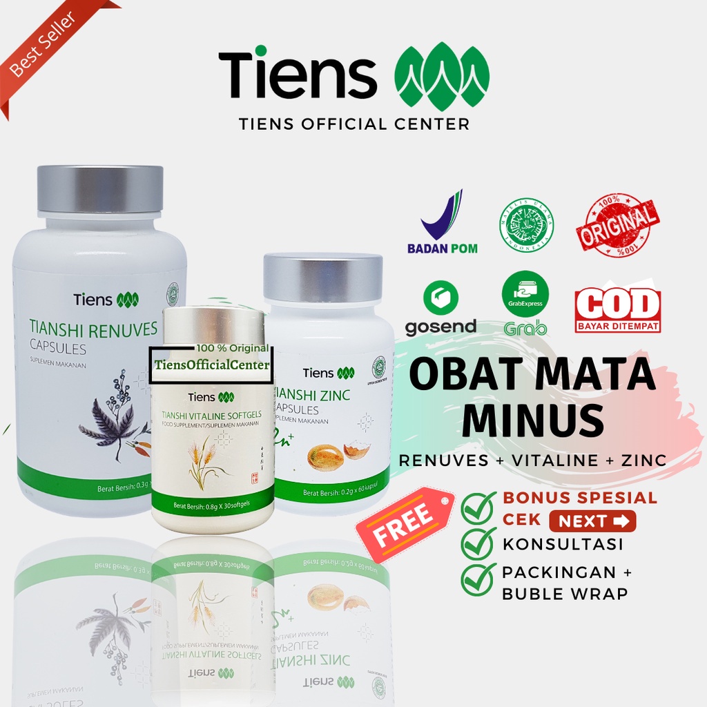 Obat Mata Minus Tiens Tianshi Renuves Vitaline dan Zinc Original