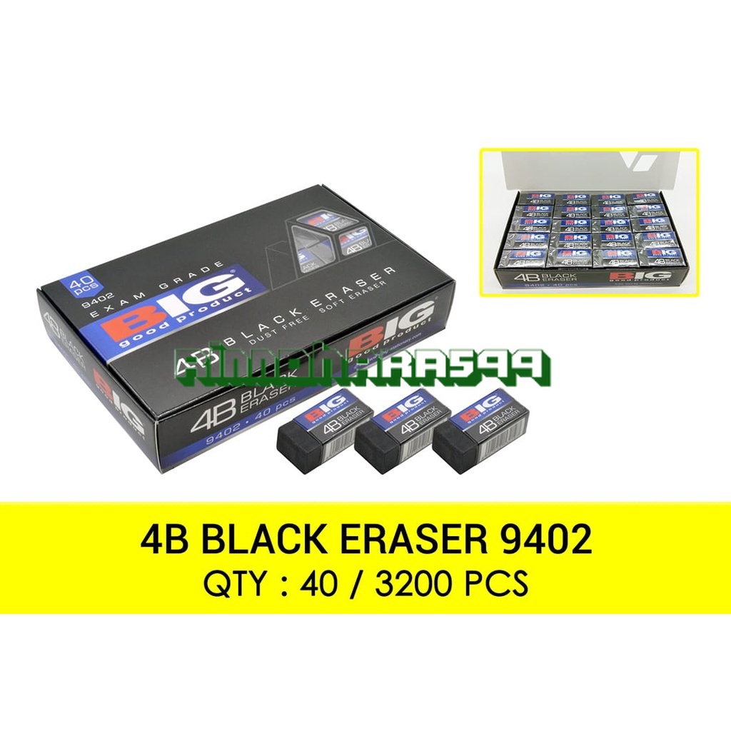 

1 PACK STIP HITAM KECIL BIG / PENGHAPUS B40 9402 HITAM BIG/ ERASER (R-1134)