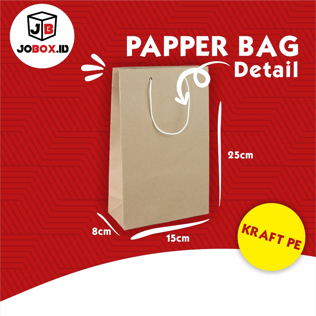 

Paper bag 15x25 / Paper bag / Paper bag Polos / Paper bag polos Coklat / Paper Bag Buket / Paper Bag buket custom / Paper bag gift / Tas buket / Tas Coklat Polos / paper bag tebal / paper bag kado