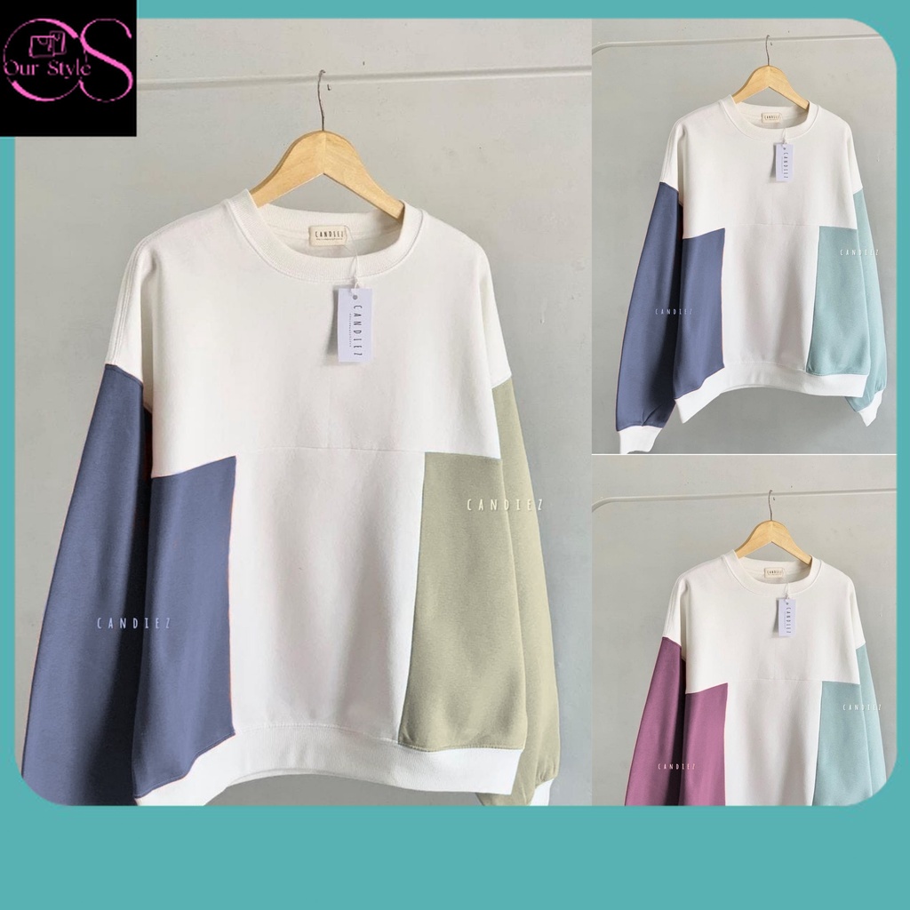 Hoodie Terbaru / CANDIEZ SWEATER OVERSIZE WANITA - CREWNECK WANITA OVERSIZE - SWEATSHIRT