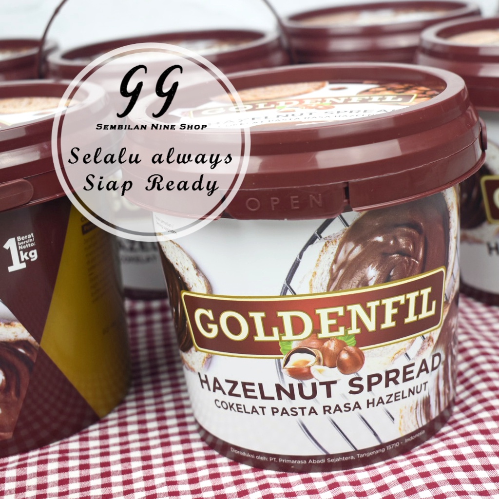 

COD Goldenfil HAZELNUT SPREAD 1 KG Selai Cokelat Pasta Rasa Hazel Nut Golden Fil