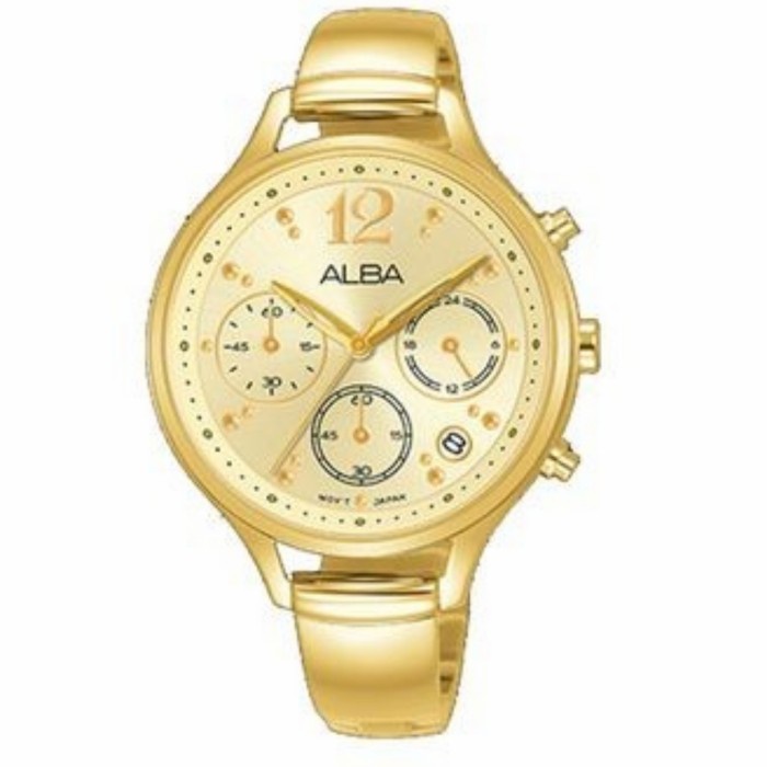 Original 100% Jam tangan wanita alba at3e98 x1 Alba AT3E98X1 chronograph Garansi Resmi 1 Tahun
