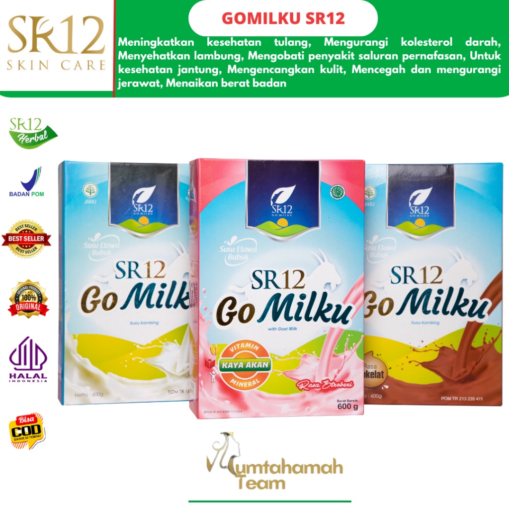 

GOMILKU SR12 SUSU KAMBING / GO MILKU SUSU ETAWA KUALITAS PREMIUM / GOAT MILK BUBUK TANPA GULA BPOM / VIRAL DAN TERLARIS