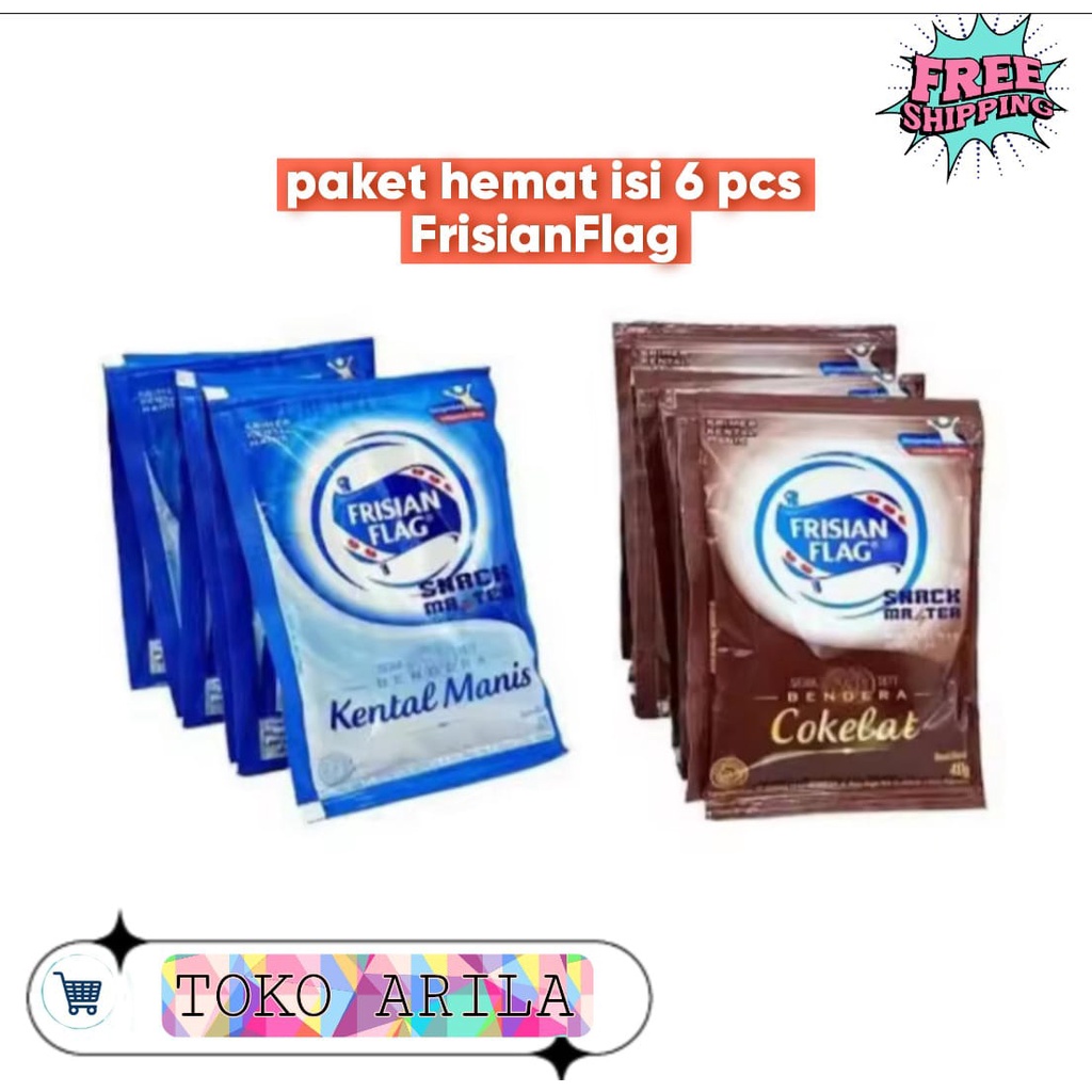 

Paket Hemat 6 pcs. FRISIAN FLAG Susu Kental Manis Sachet