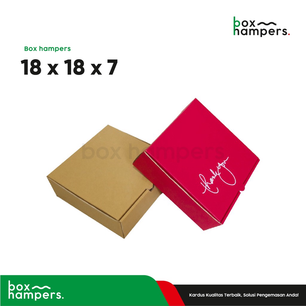 

Box 18x18x7 cm Kardus/Hampers/hoodie/mukena/ultah/ulang tahun/happybirthday/it's boy/it's girl/baby/bayi/idul fitri/eid mubarakbox/lebaran/tinggi7