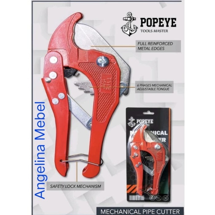 

Gunting Pipa Paralon / Tang Potong Pipa PVC 42 mm Merk POPEYE