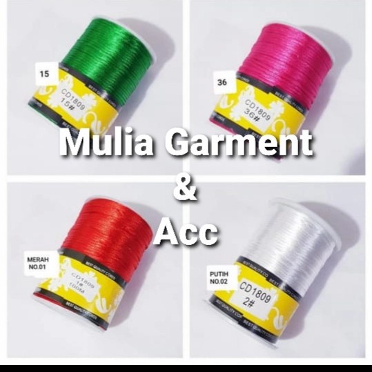 

TALI CHINA BAHAN SATIN DIAMETER 2MM ISI 100 METER HARGA PER ROLL