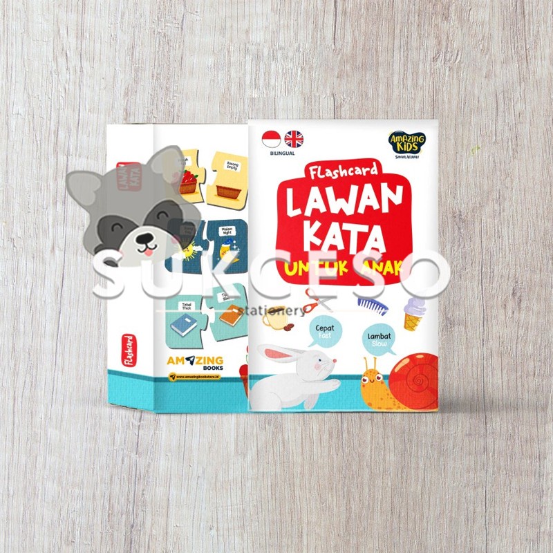 AMAZING Flashcard Lawan Kata / Kartu Edukasi Anak