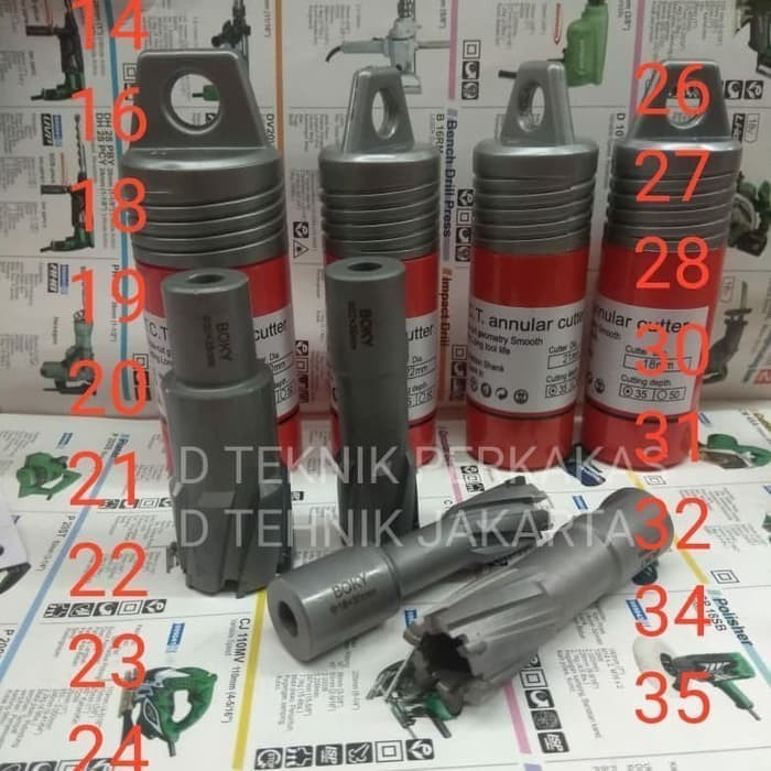 PROMO boky 19mm mata bor magnet jet broach - bor besi jet broach boki