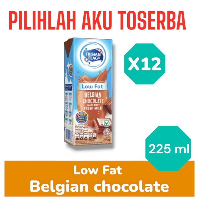 

Susu Frisian Flag LOW FAT BELGIAN CHOCOLATE 225 ml - ( HARGA 12 pcs )