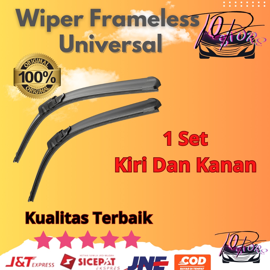 (BISA COD) Wiper Mobil Frameless Isuzu Panther 2001 - Sekarang Sepasang 2 PCS Kiri dan Kanan Tanpa R