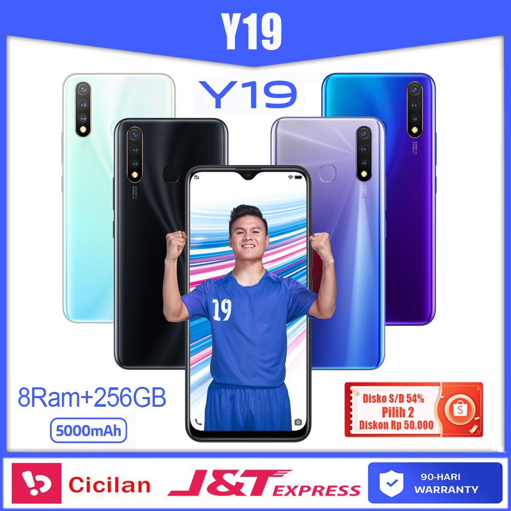 handphone vivo Y19 RAM 8/256GB 5000mAh hp smartphone