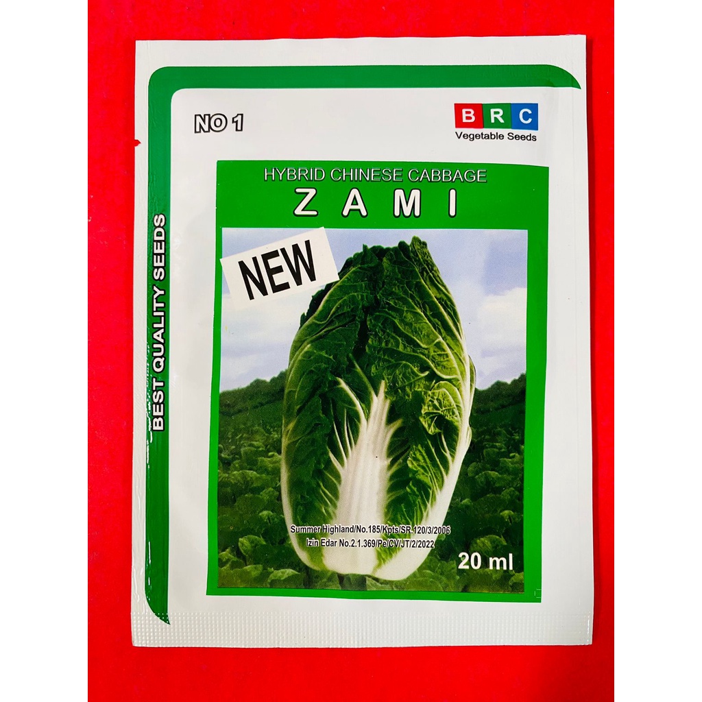 Benih new ZAMI kubis cina sawi putih hibrida  isi 20ml dari best quality seeds