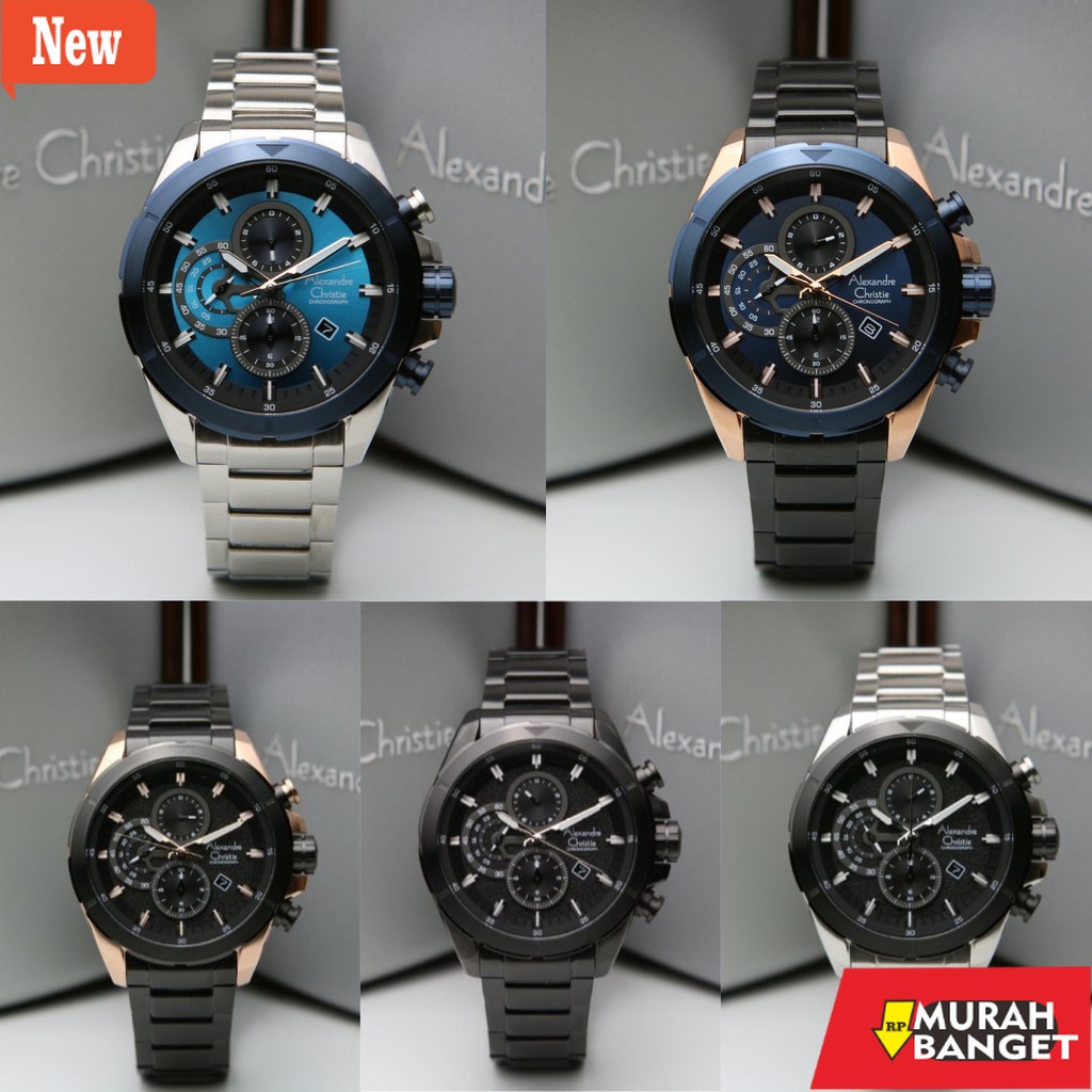 cocok buat harian- JAM TANGAN PRIA ALEXANDRE CHRISTIE AC 6508 MC / AC6508 / 6508 ORIGINAL CHRONOGRAP