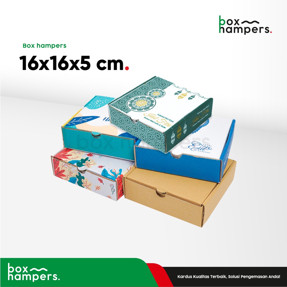 Box 16x16x5 LS Kardus/Box/Karton/kemasan/packing/hampers/eid Mubarak/tinggi5