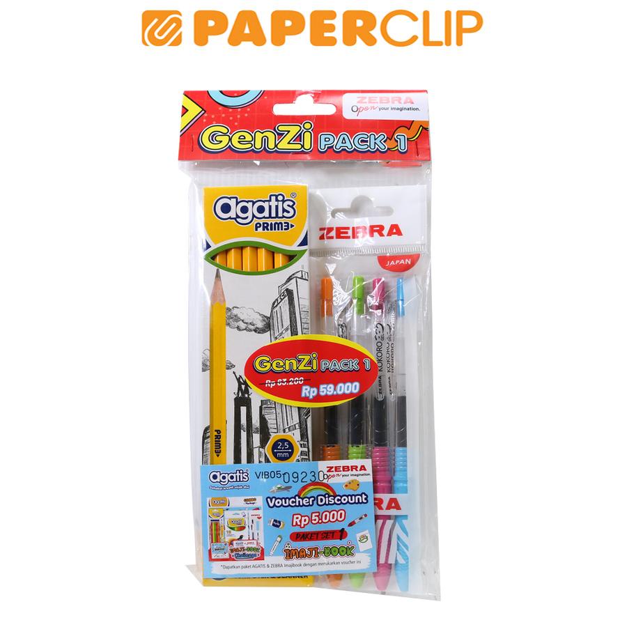 

STATIONERY SET ZEBRA GENZI WITH AGATIS PACK 1