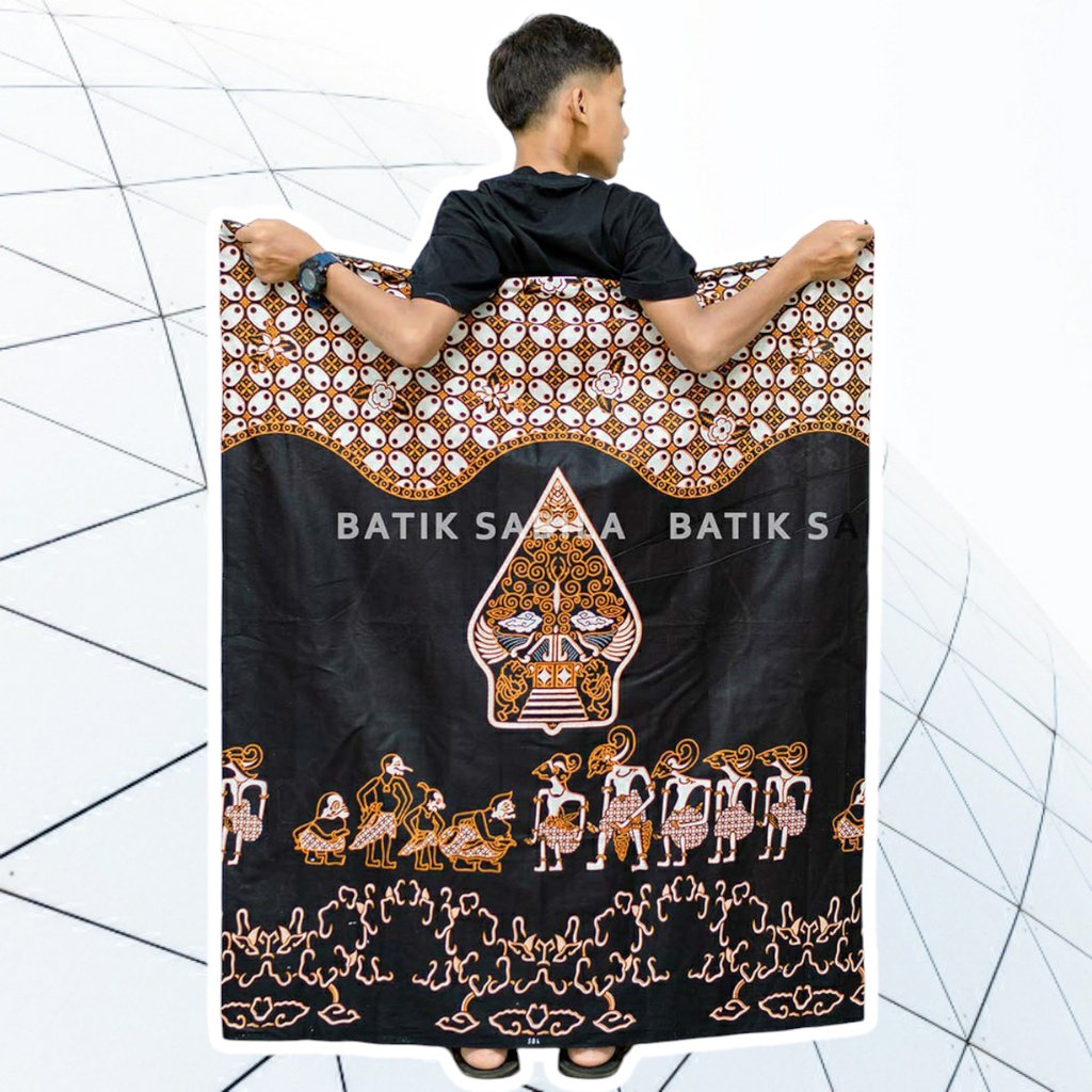 Sarung Kang Santri / Sarung Batik Wayang / Sarung Batik Pria Dan Wanita / Sarung Batik Santri Putra 