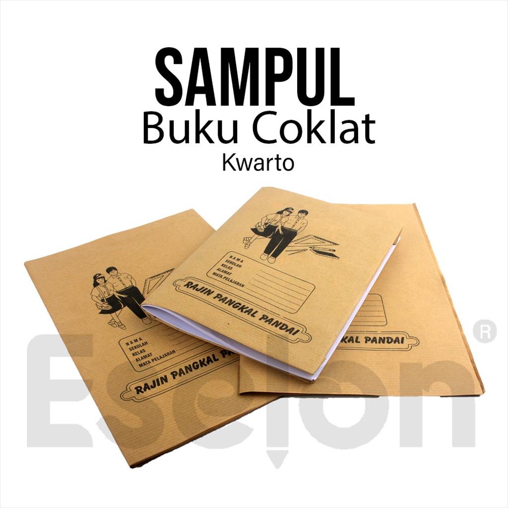 

[MaxMart]25lbr Sampul Buku Coklat Kraf SZ Kwarto / 1Pak Sampul Buku Coklat