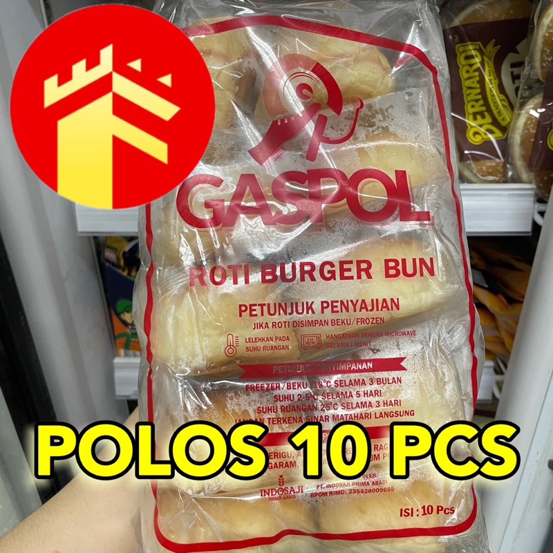 

GASPOL ROTI BURGER POLOS 10 PCS BURGER BUN POLOS 10 PCS GASPOL