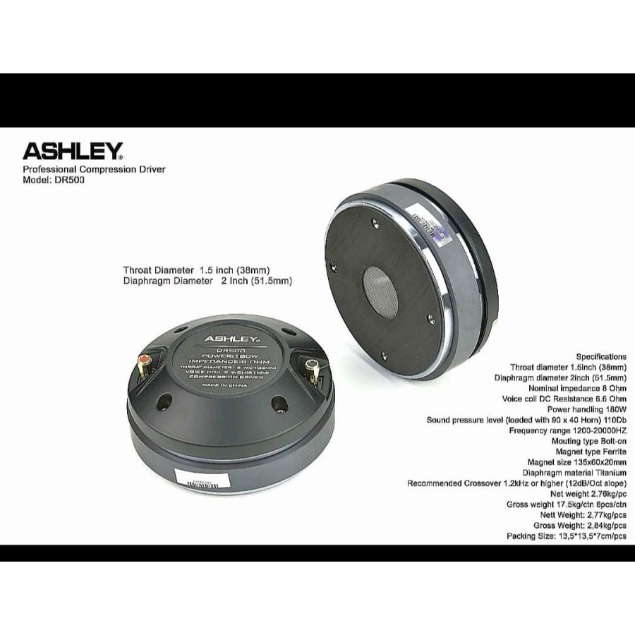 DRIVER TWEETER ASHLEY DR500/DR 500 ORIGINAL