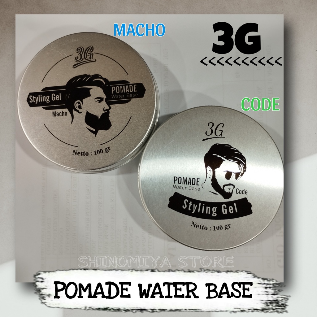 3G STYLING POMADE 100GR / POMADE RAMBUT / PENGERAS RAMBUT / POMED RAMBUT / WATER BASE POMADE