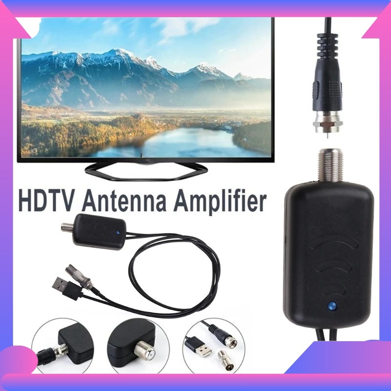 Booster Antena TV Penguat Sinyal Amplifier Signal STB Receiver