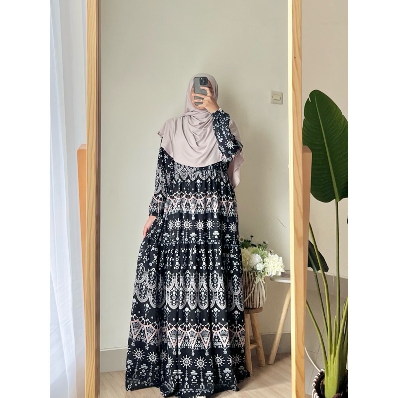 Zayyin Collection . Mahyra Dress . Gamis Rayon Homedress dress muslimah gamis syari nyaman adem