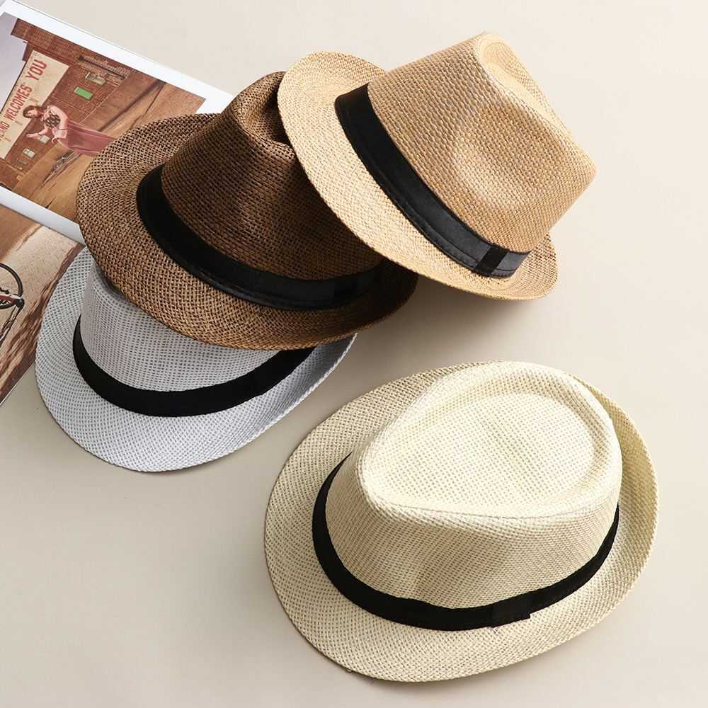 COD Topi Laken Jazz Fedora Hat Gaya Klasik Vintage Lebar Besar Untuk Pria Wanita Dewasa Casual Distr
