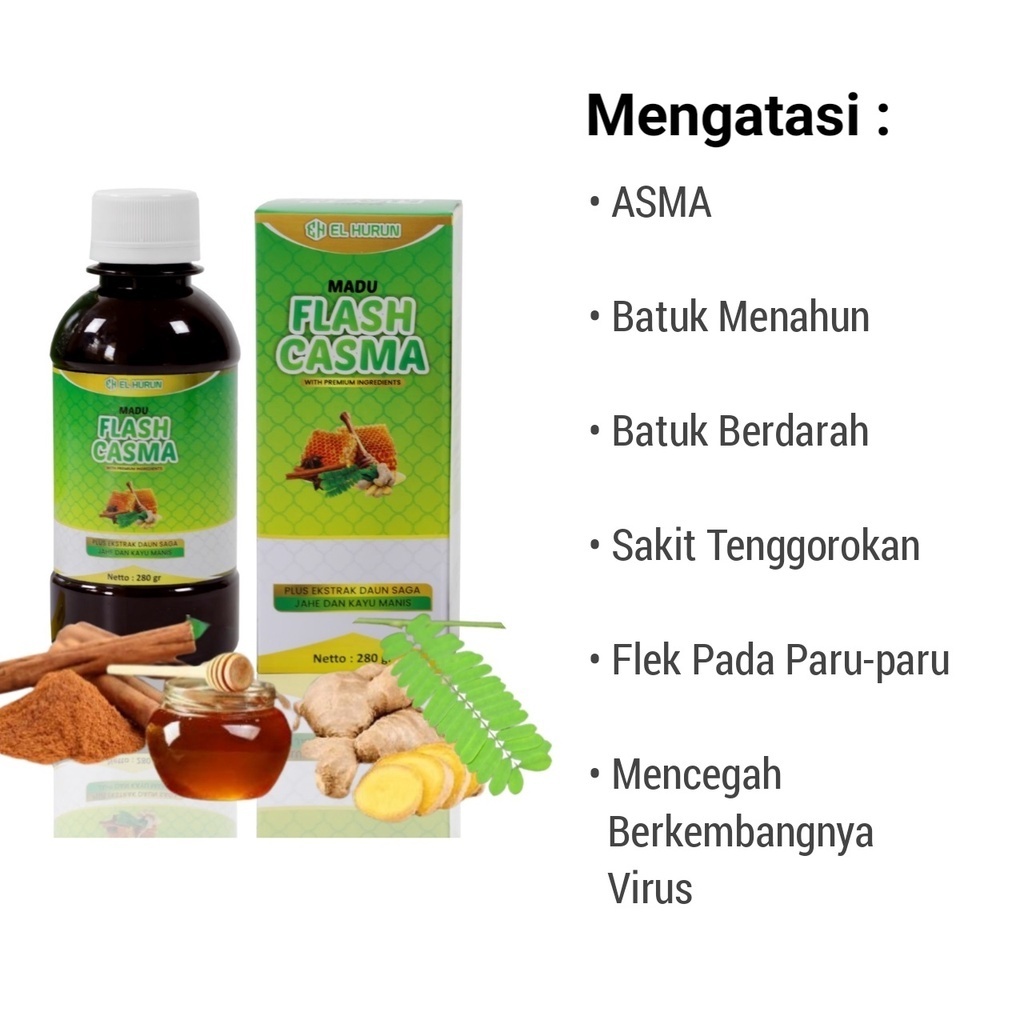 

KESHAB Madu Gurah Flash Casma 280gr Obat Batuk Berdahak dan Menahun Obat Sinusitis Flu Dan Batuk