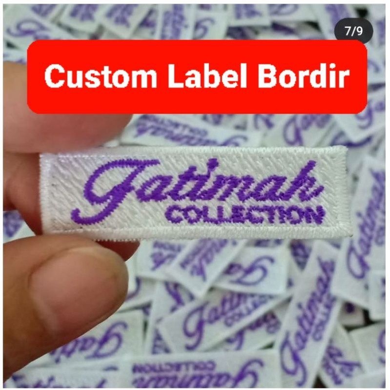 Bordir Bordir custom label bordir untuk nama pondok,merk baju/tas dllbisa pesan satuan