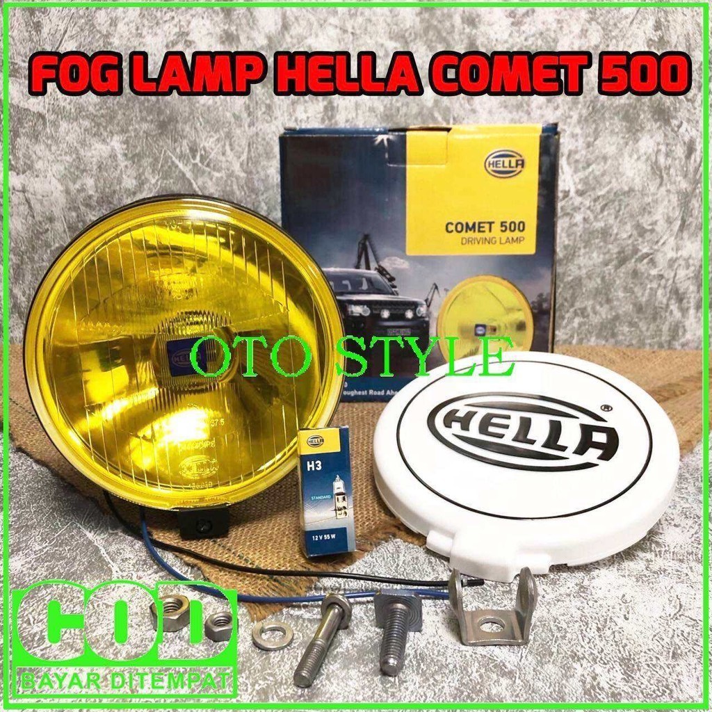 LAMPU SOROT HELLA COMET 500 YELLOW - FOG LAMP HELLA COMET TEMBAK KABUT