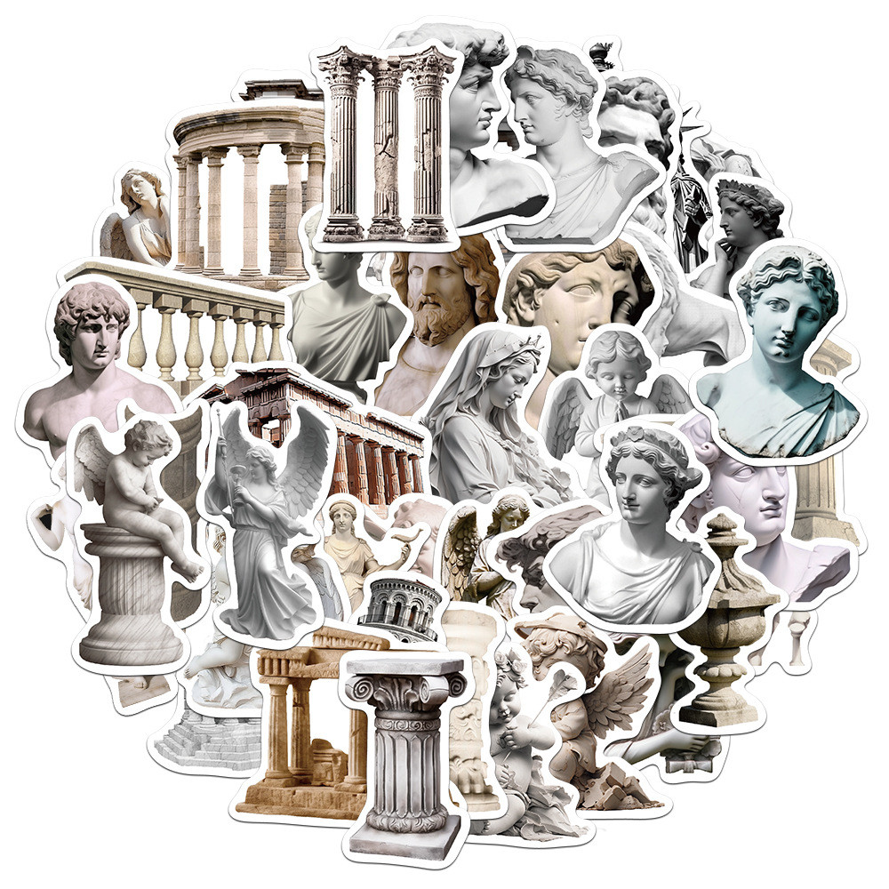 

10/30/50pcs European retro art sculpture materials Graffiti Stickers Decal Laptop Motorcycle Luggage Snowboard Fridge stickers