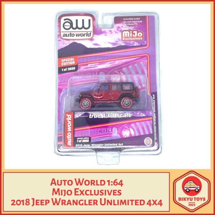 Auto World 1:64 Mijo Exclusives 2018 Jeep Wrangler Unlimited 4x4 AutoWorld Pink CHASE