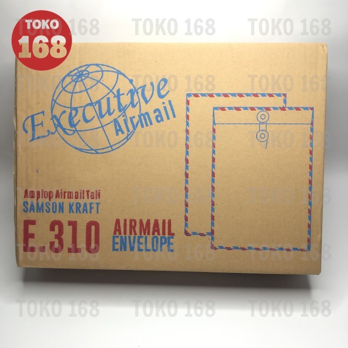 

EXECUTIVE Amplop Coklat Tali Airmail/Brown Airmail Envelope 310 - 50 Pcs (dus)