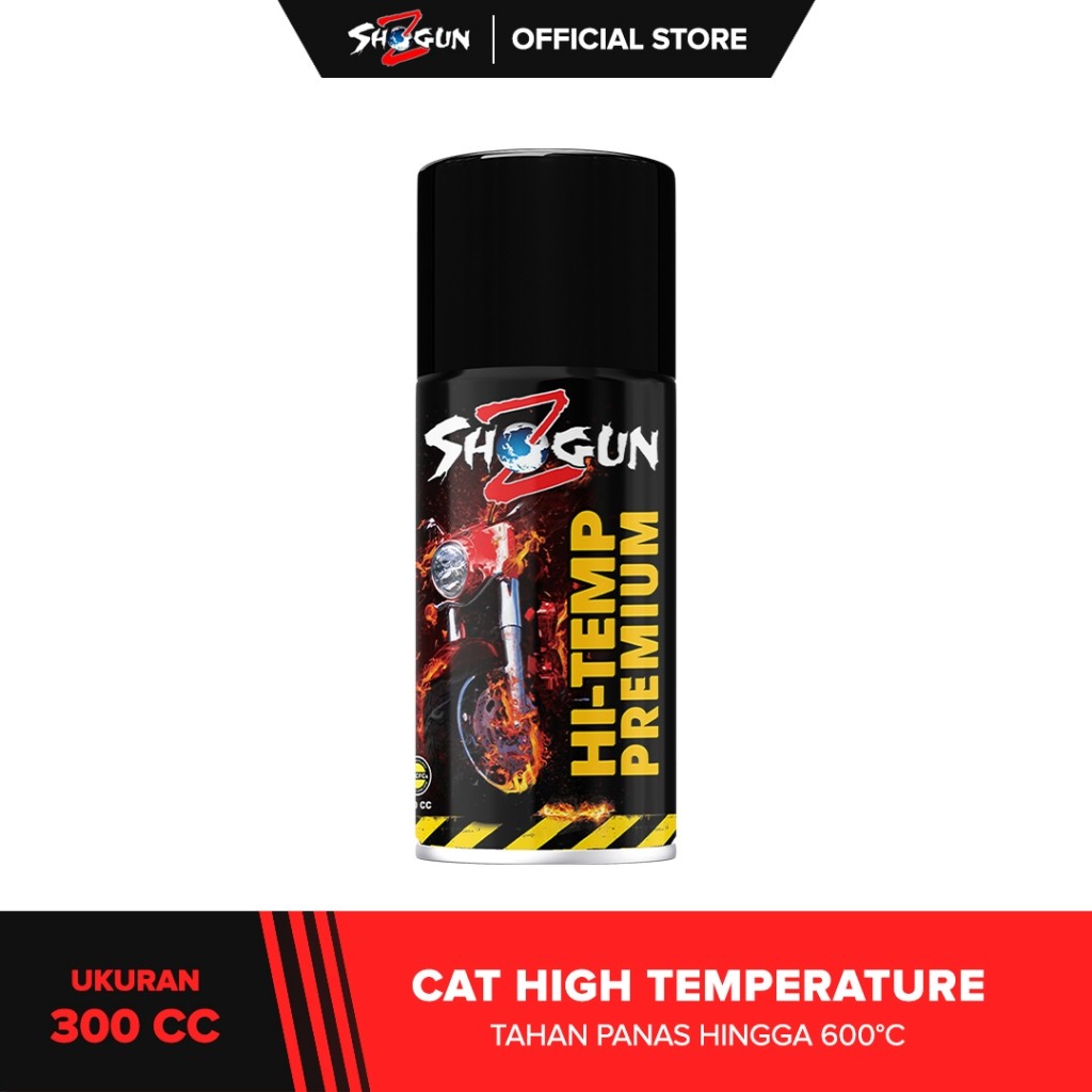 Ready Cod Cat Semprot Shogun Z Acrylic Premium Hi-temp Silver & Black ( isi 300 ml & Warna SIlver da