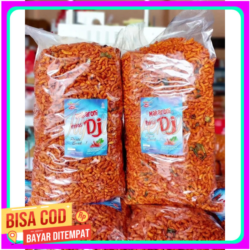

Makaroni pipa 1kg (1000gr) Pedas DJ Makaroni pedes daun jeruk 1 KG