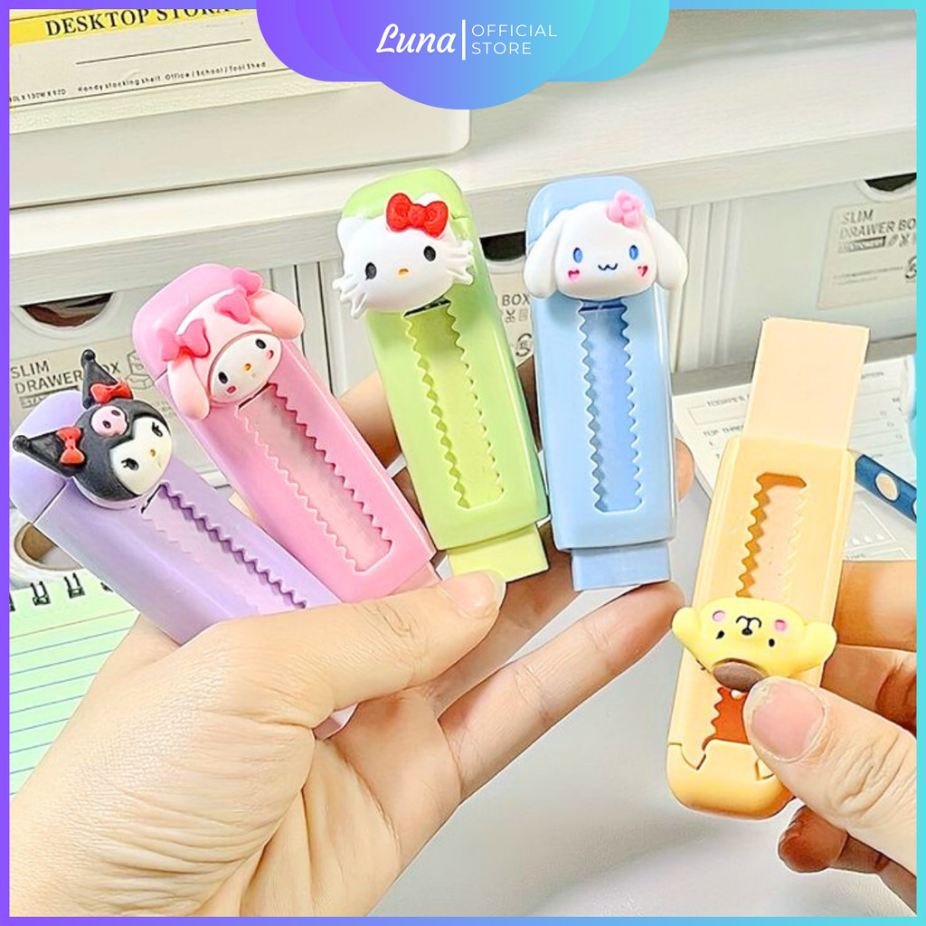 

Sliding Penghapus Pensil Dorong Mekanik Motif Kartun Lucu Mechanical Eraser Push & Pull Retractable
