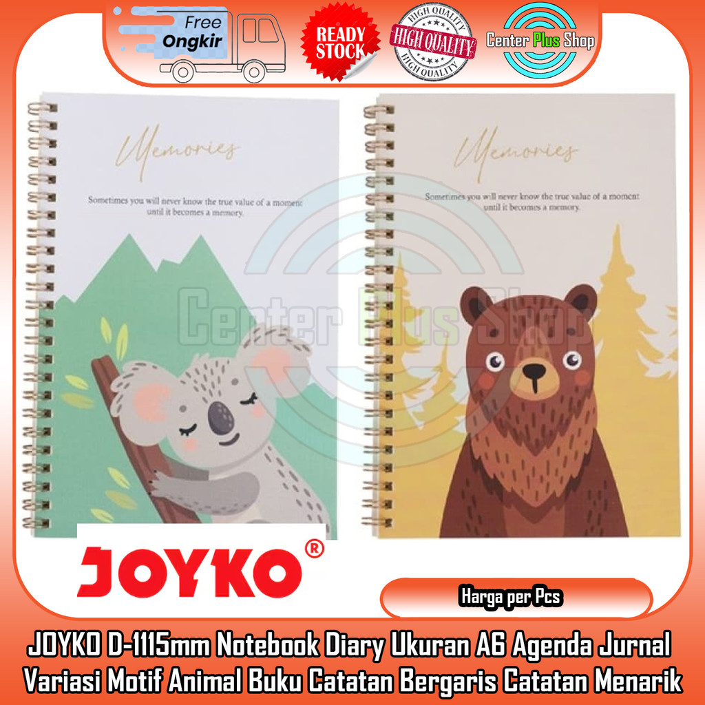 

JOYKO D-1115mm Notebook Diary Ukuran A6 Agenda Diari Jurnal Buku Catatan Catat Bergaris Garis Variasi Motif Animal Binder Miil Book Kertas Tulis Tulisan Nulis Menulis Notbook Tulisan JNA Animals Note Tebal