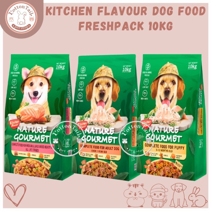 [10KG] KITCHEN FLAVOUR NATURE GOURMET DOG FOOD FRESHPACK 10KG - Makanan Anjing Premium 10Kg